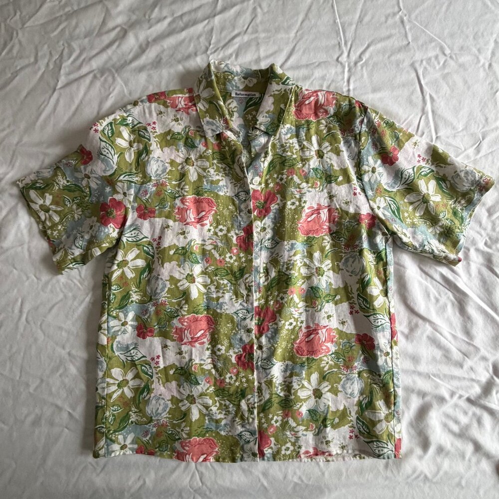 Reformation- Aventura Linen Top- Summer of Love XS